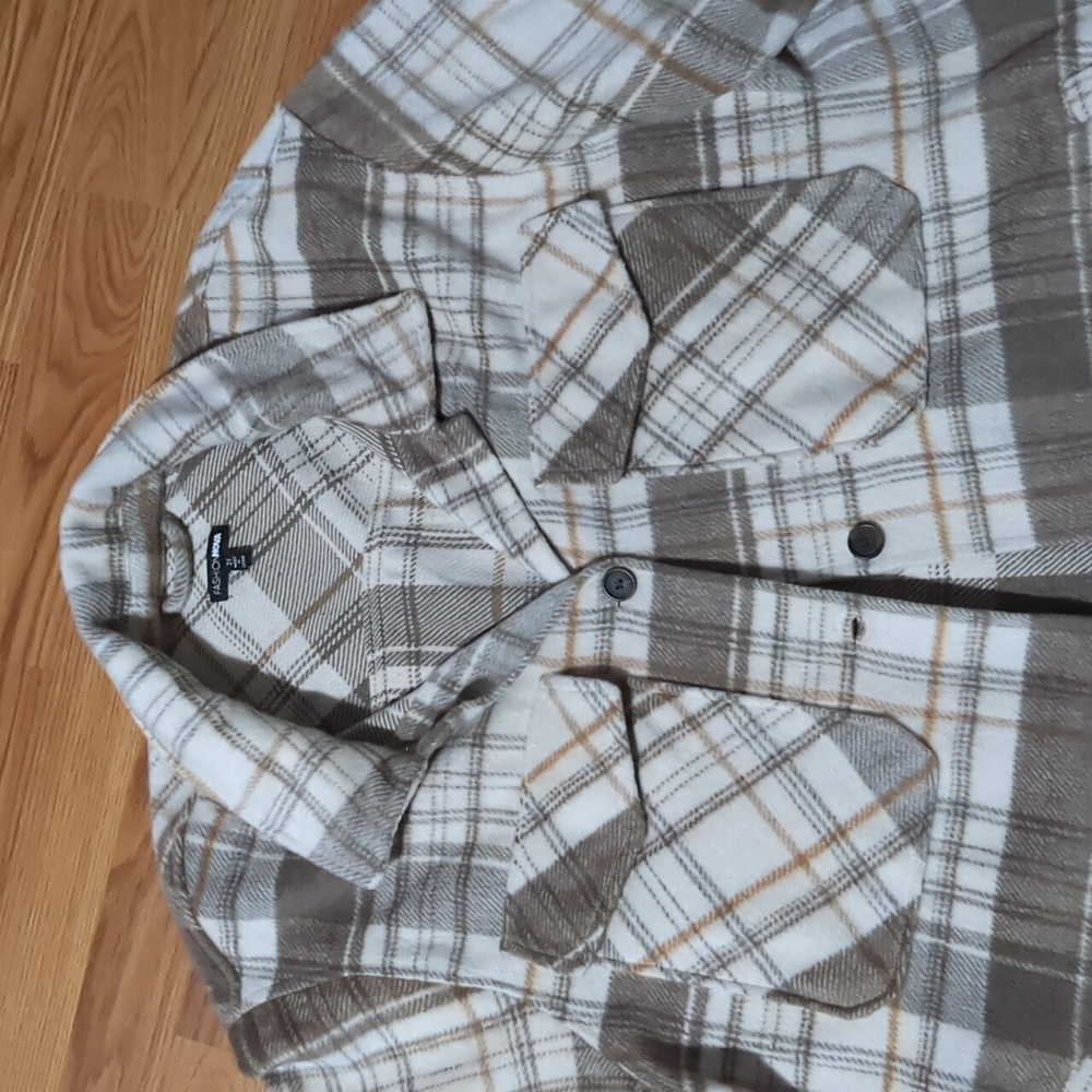 Reality Check Plaid Shacket - Brown - image 6